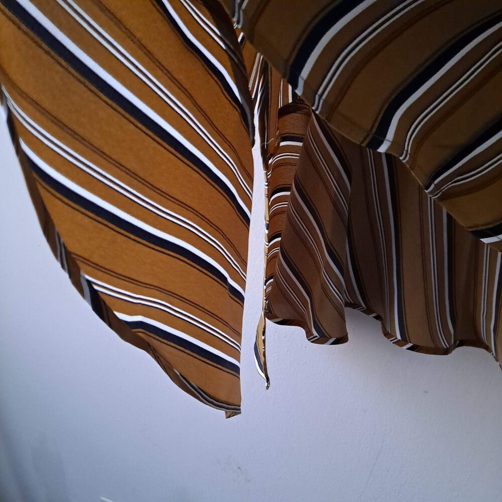 Eloquii Top Striped Sleeveless Asymmetrical Hi Lo Tank Blouse Gold Black Size 22 - Picture 7 of 11